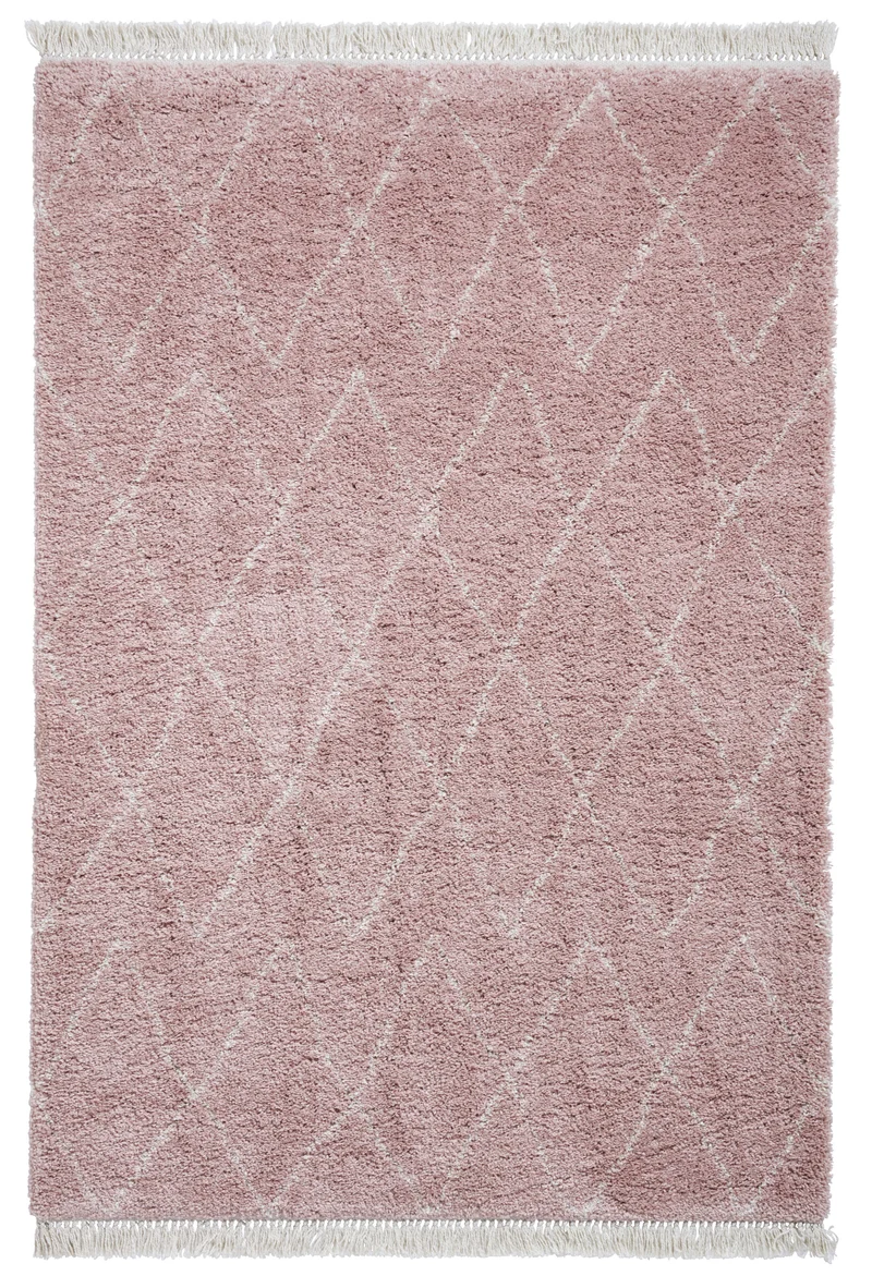 Tapis Berbère Rose Shaggy BOHO 8280