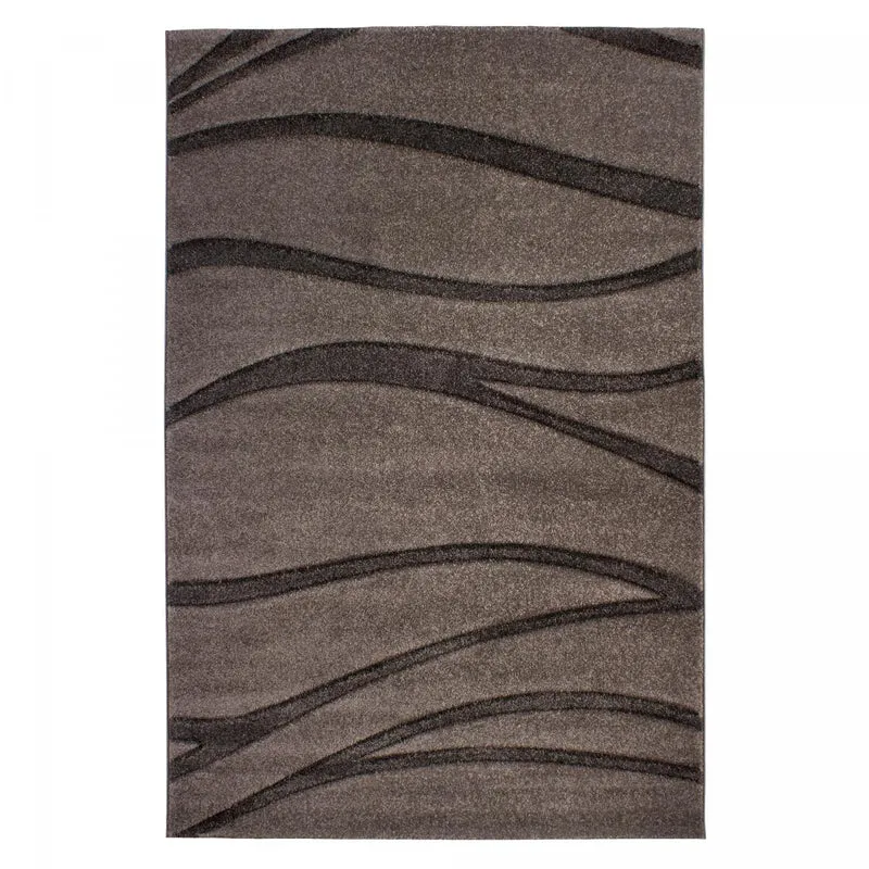 Tapis Marron en Polypropylène Tissé 160x230 cm – Royaume du Tapis