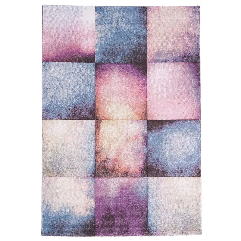 Tapis Multicolore Carreau Pastel 120x170 cm – Royaume du Tapis