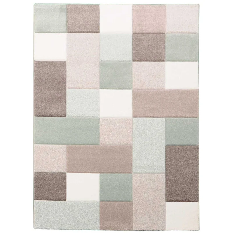 Tapis Enfant Vert Carreau Pastel 120x170 cm – Royaume du Tapis