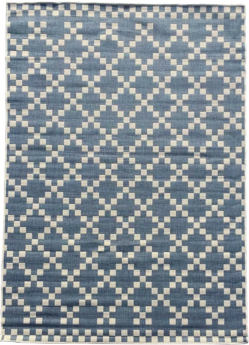 Tapis Extérieur réversible Bleu Graphique GEA