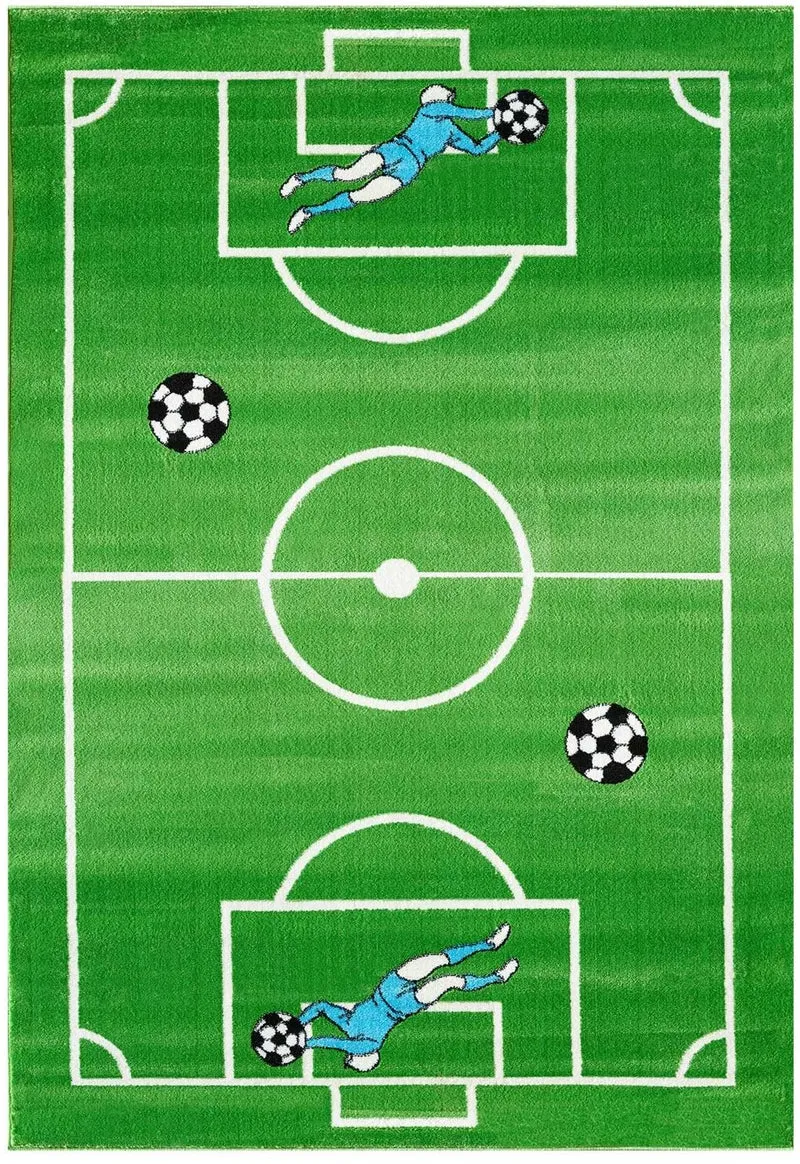 Tapis de Chambre Vert pour Garçon Foot KBB GOOL