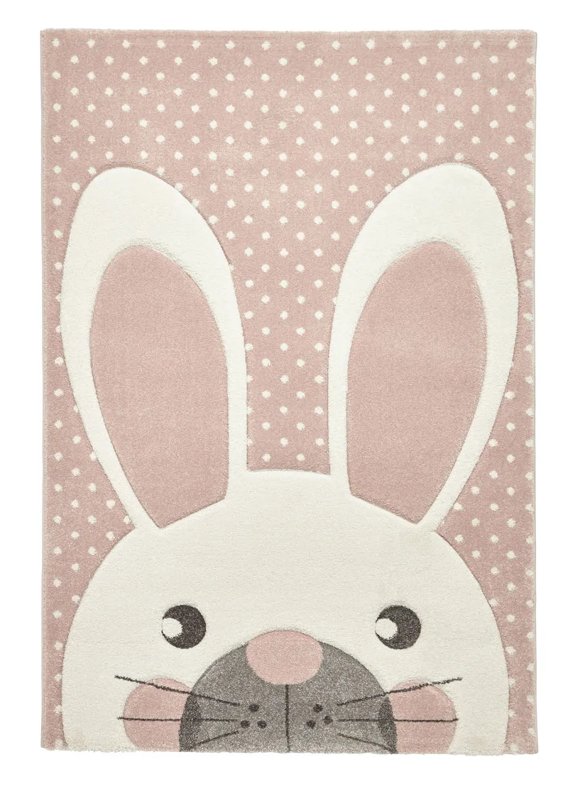 Tapis de Chambre Rose Fille Lapin Brooklyn Kids 20341