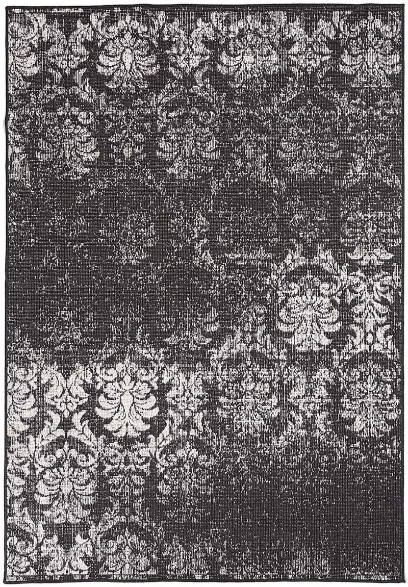 Tapis Extérieur réversible Noir Vintage NOYA