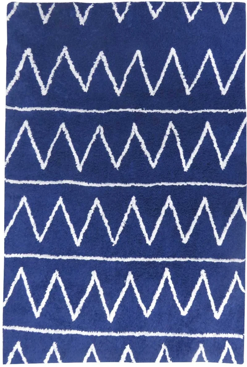 Tapis de Chambre Berbère Bleu en Coton BERBER SPIRIT