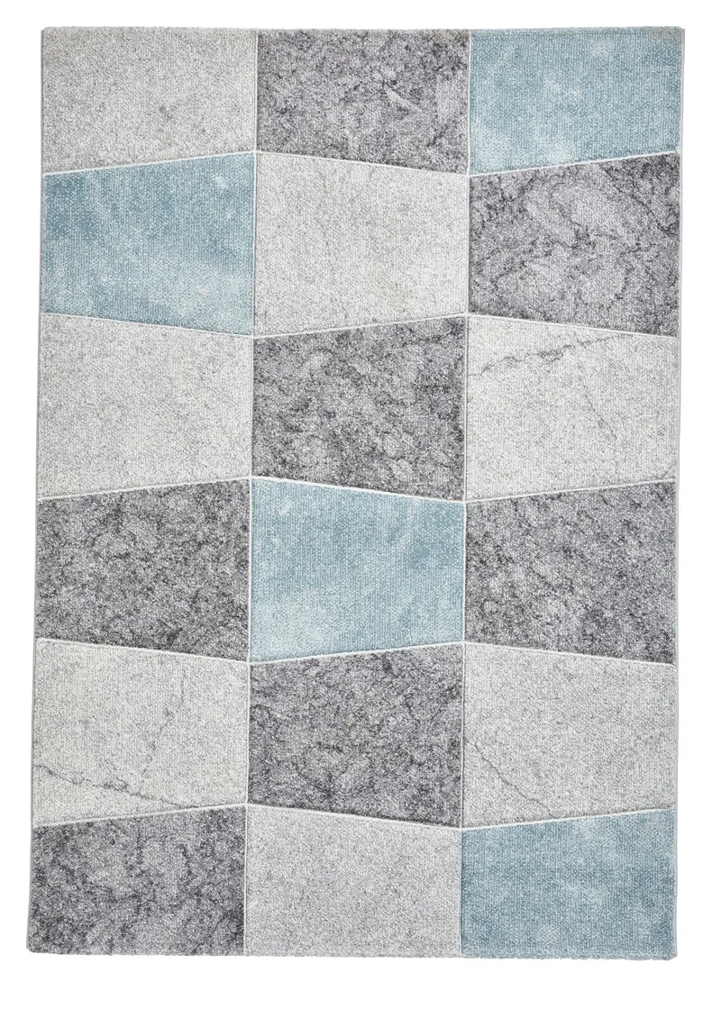 Tapis Bleu style Patchwork BROOKLYN 22192
