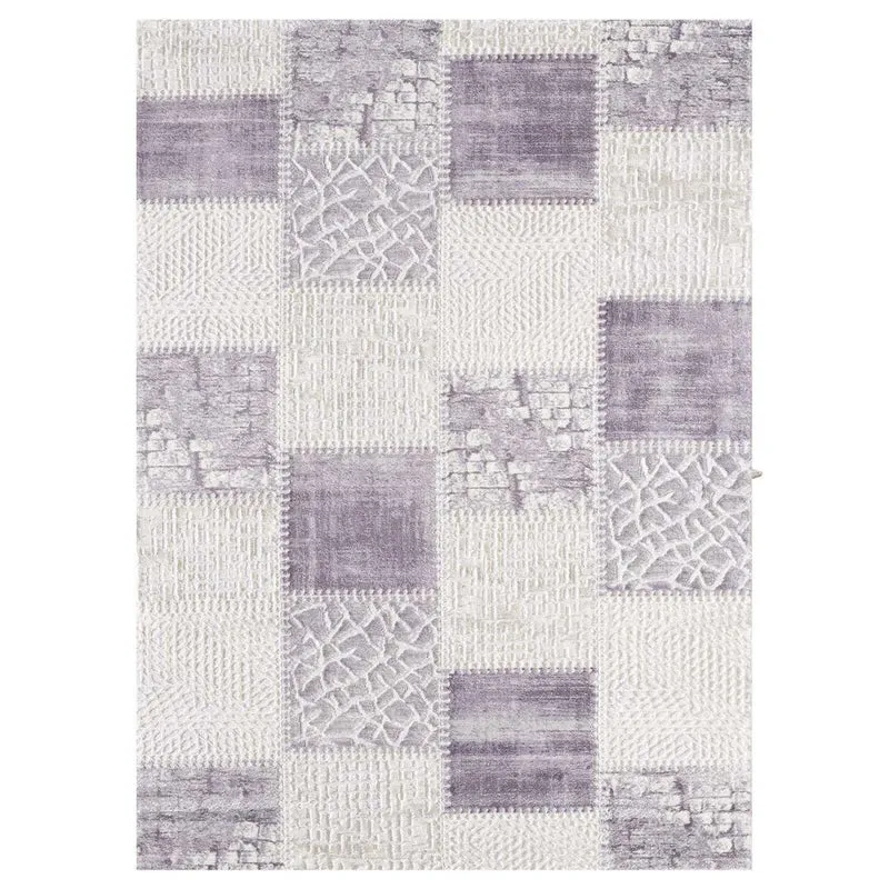 Tapis Violet Motif Silica 120x160 cm – Royaume du Tapis