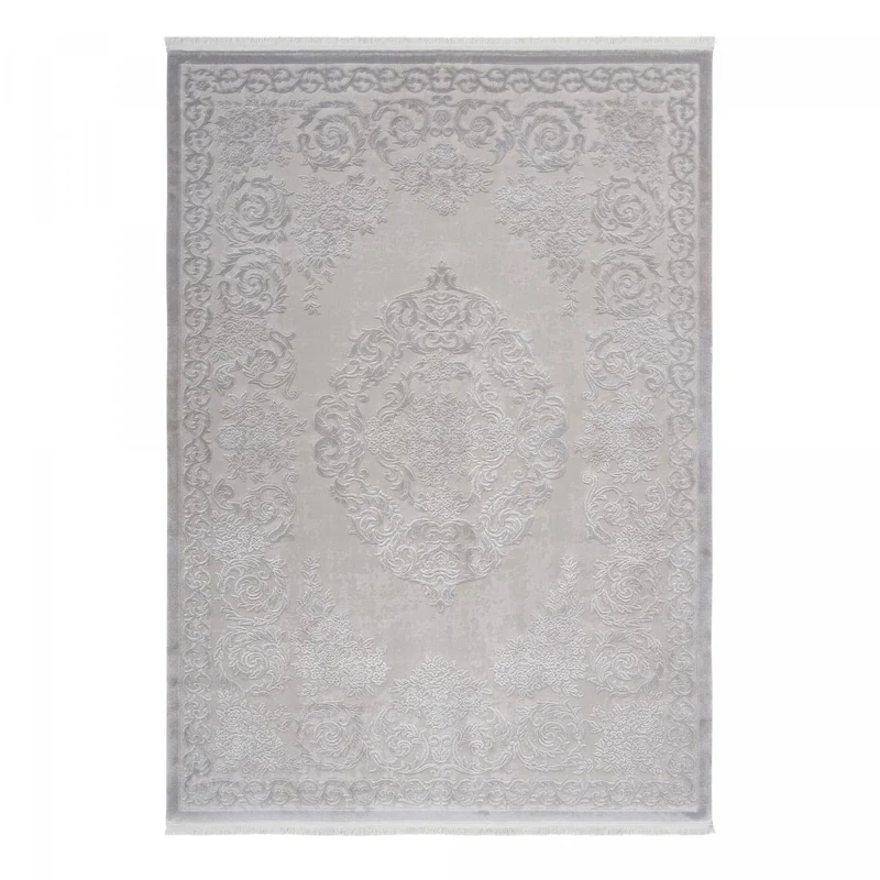 Tapis Style Orient Argent en Acrylique 160x230 cm – Royaume du Tapis