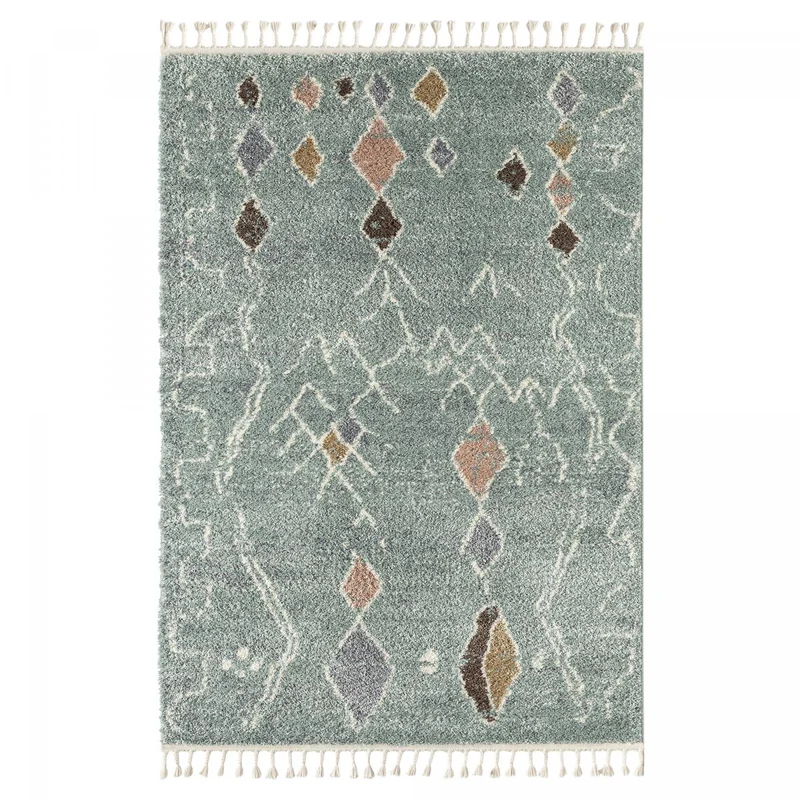 Tapis Style Berbère Bleu en Polypropylène 120x170 cm – Royaume du Tapis