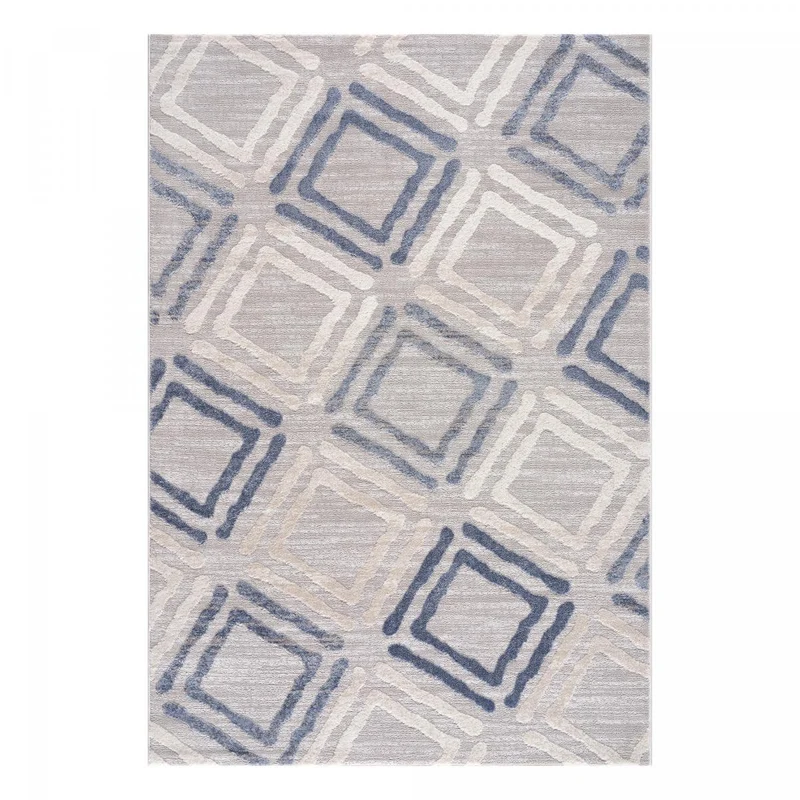Tapis Bleu Douca en Polypropylène 120x160 cm – Royaume du Tapis