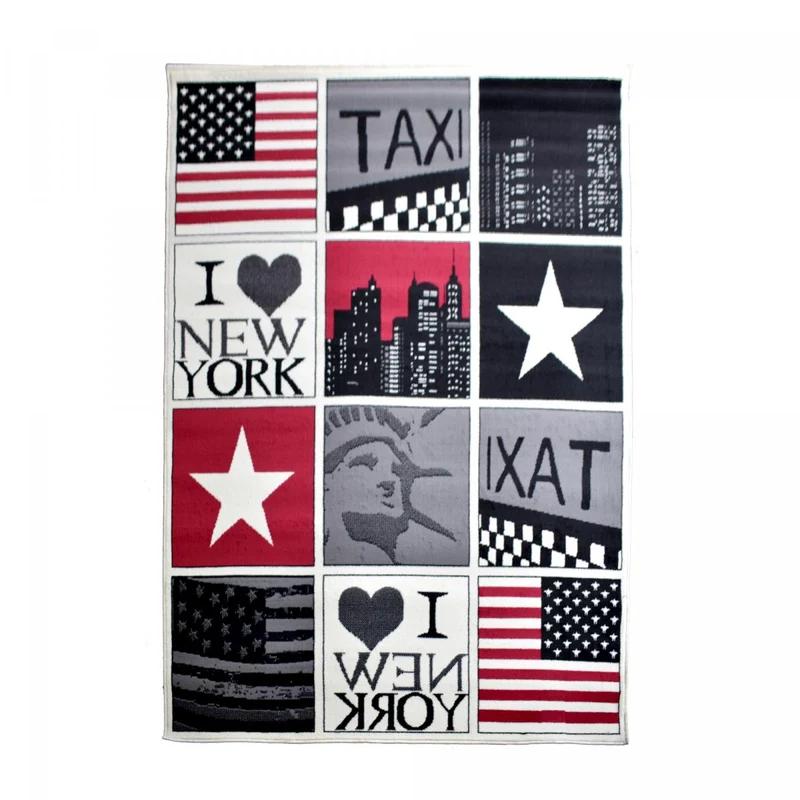 Tapis Enfant Noir New York USA 120x170 cm – Royaume du Tapis