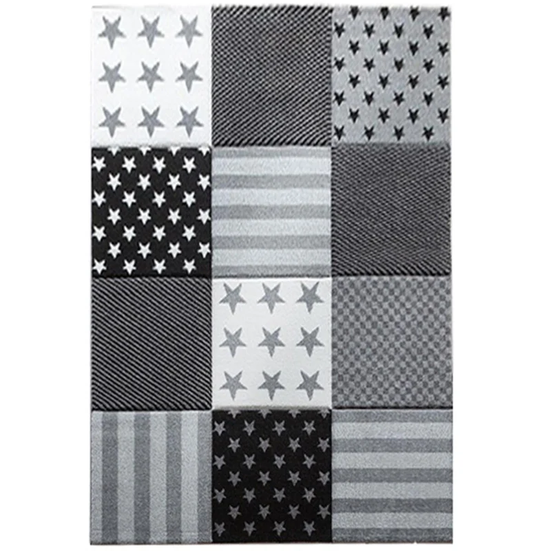 Tapis Enfant Gris Étoiles 80x150 cm – Royaume du Tapis