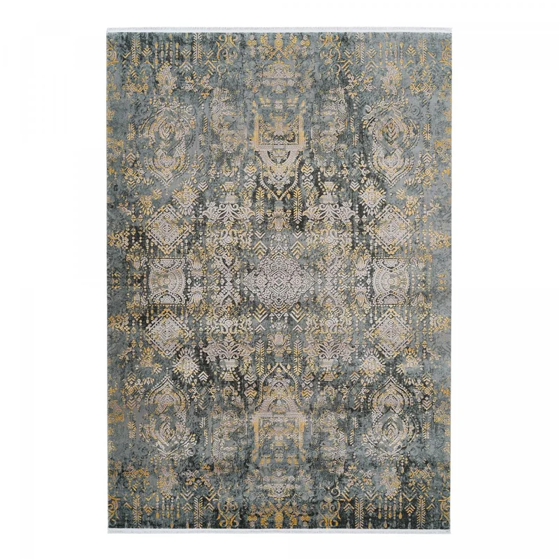 Tapis Gris et Multicolore en Acrylique 120x170 cm – Royaume du Tapis