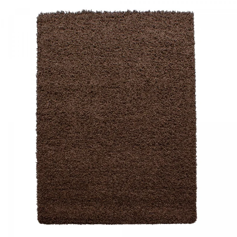 Tapis Shaggy Marron Li en Polypropylène 100x200 cm – Royaume du Tapis