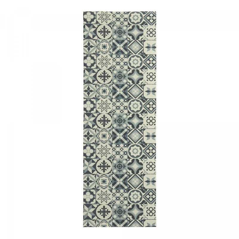Tapis de Cuisine Gris Kilim en PVC 120x170 cm – Royaume du Tapis