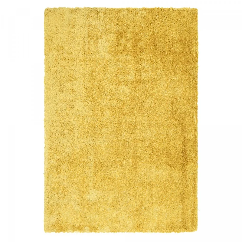 Tapis Shaggy Jaune en Polyester 120x170 cm – Royaume du Tapis