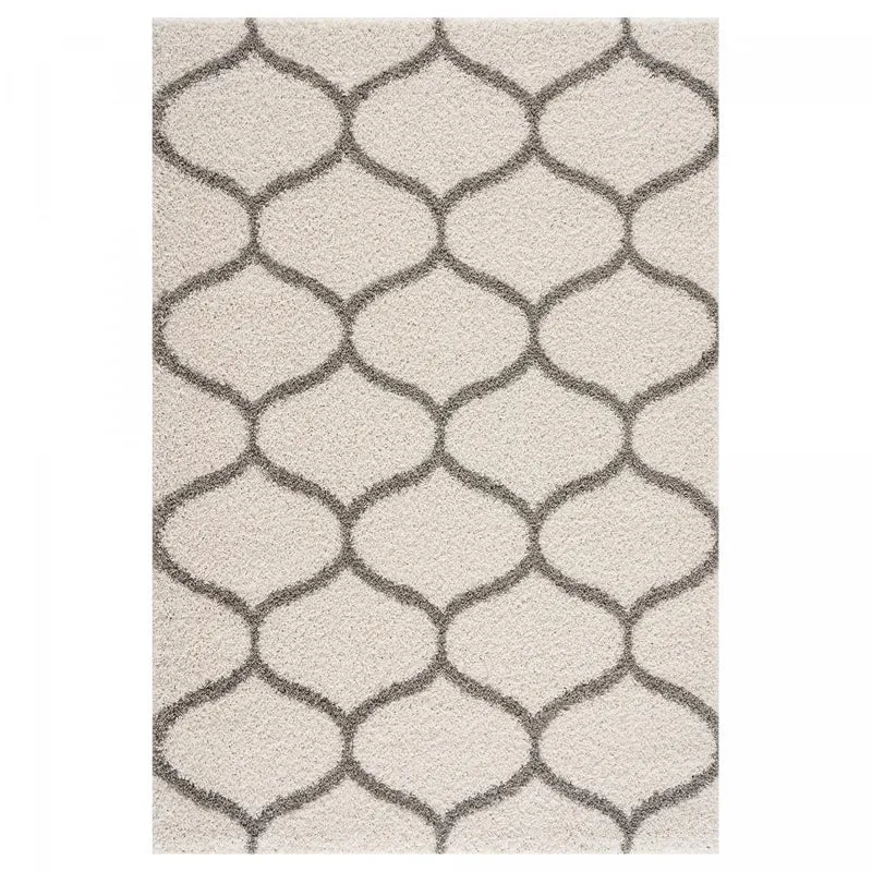 Tapis Rond Crème Madrid Shaggy 120x120 cm – Royaume du Tapis
