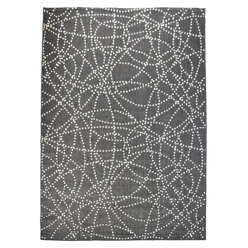 Tapis d'Extérieur Noir Katten Réversible 120x170 cm – Royaume du Tapis