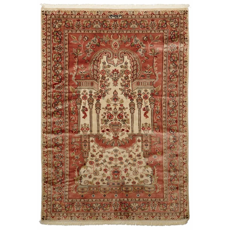 Tapis d'Orient Beige en Soie 120x175 cm – Royaume du Tapis