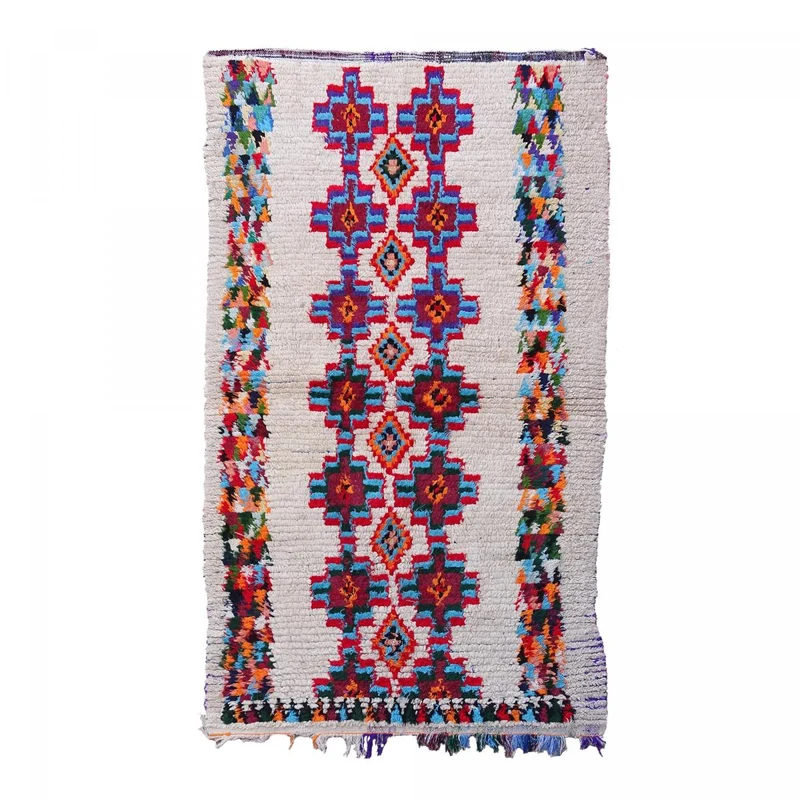 Tapis Berbère Azilal Crème en Laine 110x190 cm – Royaume du Tapis