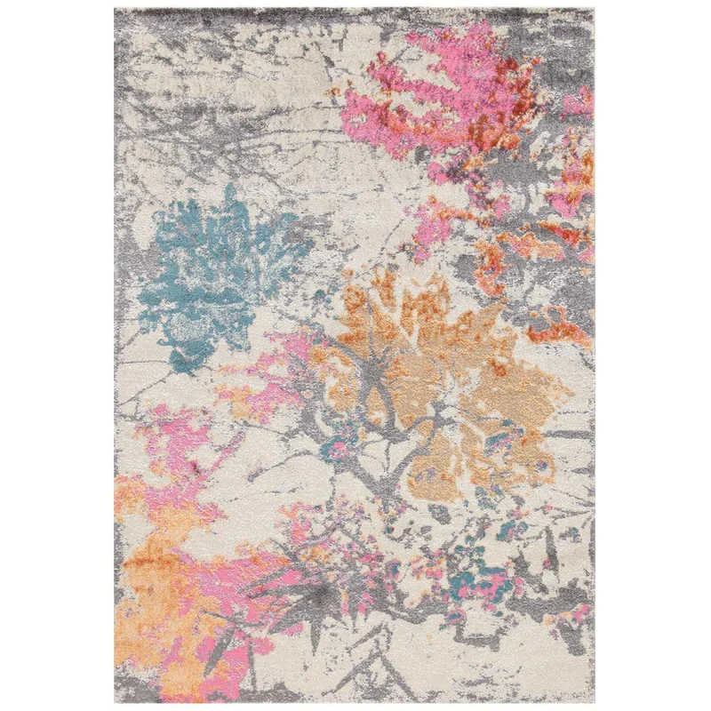 Tapis Gris et Blanc Giorgia 135x190 cm – Royaume du Tapis