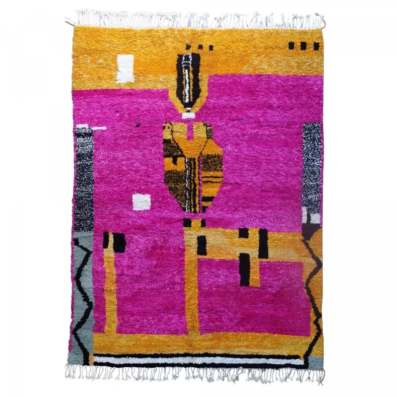 Tapis Beni Ouarain Multicolore en Laine 255x345 cm – Royaume du Tapis
