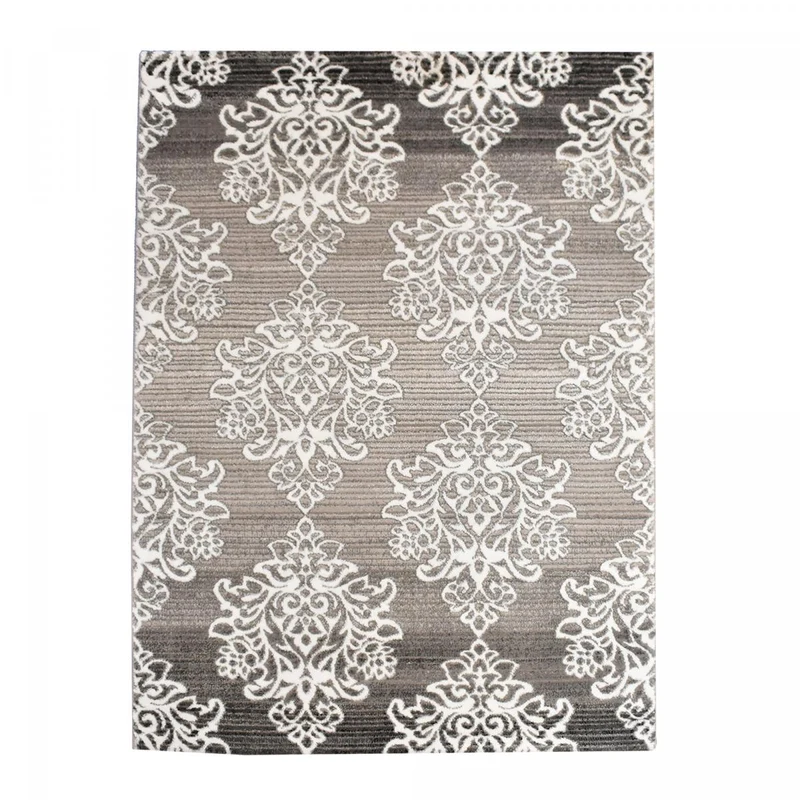 Tapis Gris Tivebaro en Acrylique 120x170 cm – Royaume du Tapis
