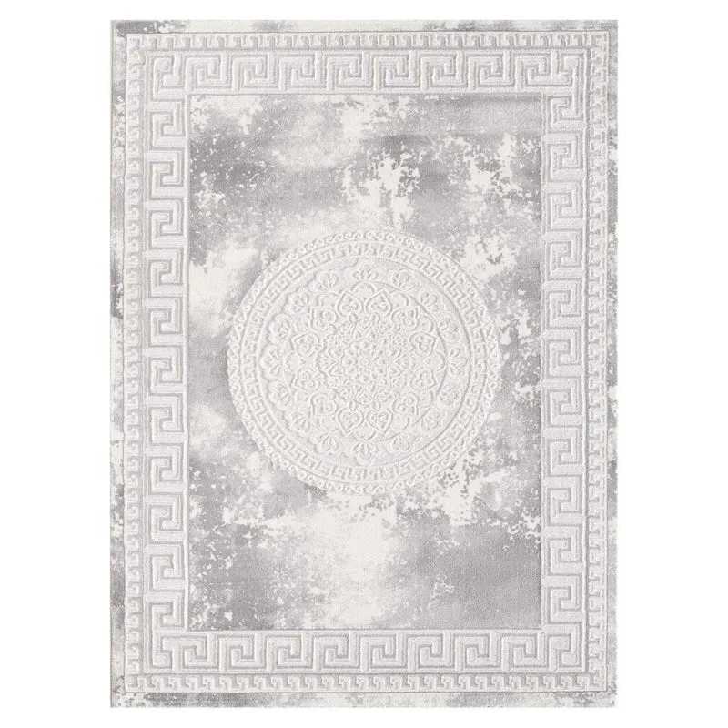 Tapis Style Orient Gris Clair Alan 120x160 cm – Royaume du Tapis