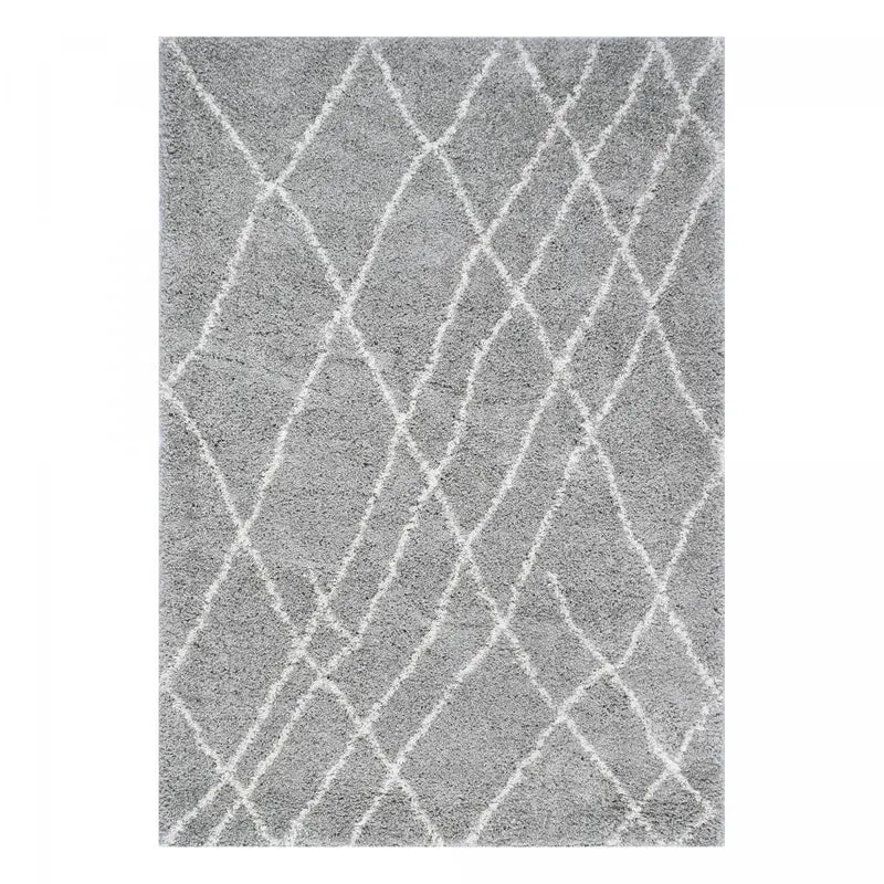 Tapis Style Berbère Gris en Polypropylène 120x170 cm – Royaume du Tapis