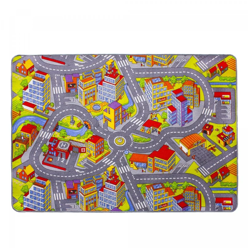 Tapis Enfant Multicolore Vertiroad en Polyamide 100x165 cm – Royaume du Tapis