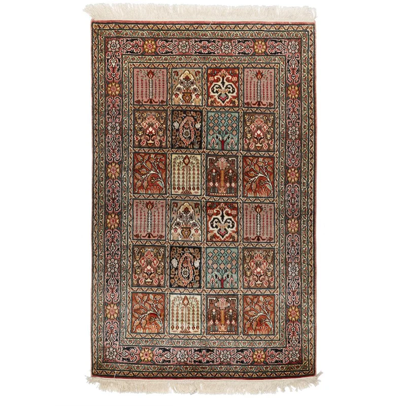 Tapis d'Orient Multicolore en Rayonne 100x150 cm – Royaume du Tapis