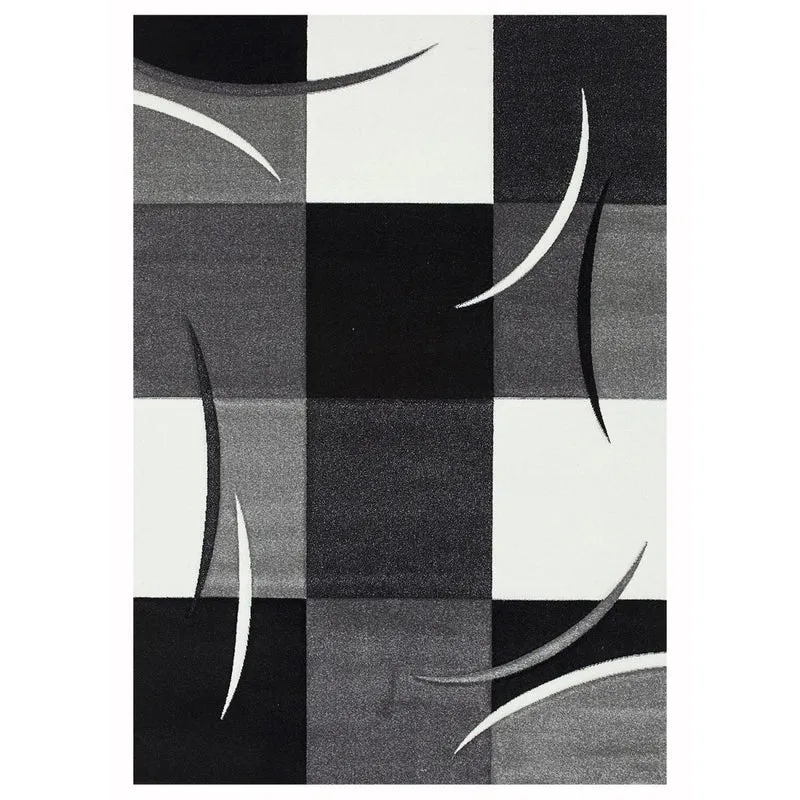 Tapis Gris Motif Diamond 120x170 cm – Royaume du Tapis