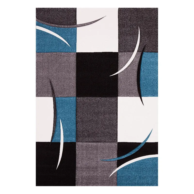 Tapis Bleu Carré 100x100 cm – Royaume du Tapis
