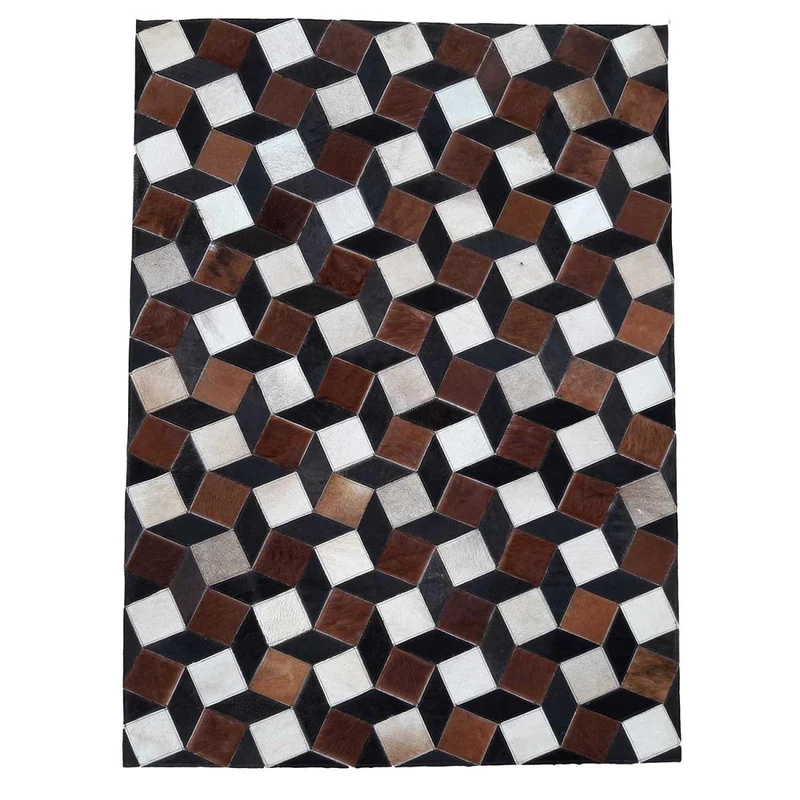Tapis Kilim Marron en Cuir 120x170 cm – Royaume du Tapis