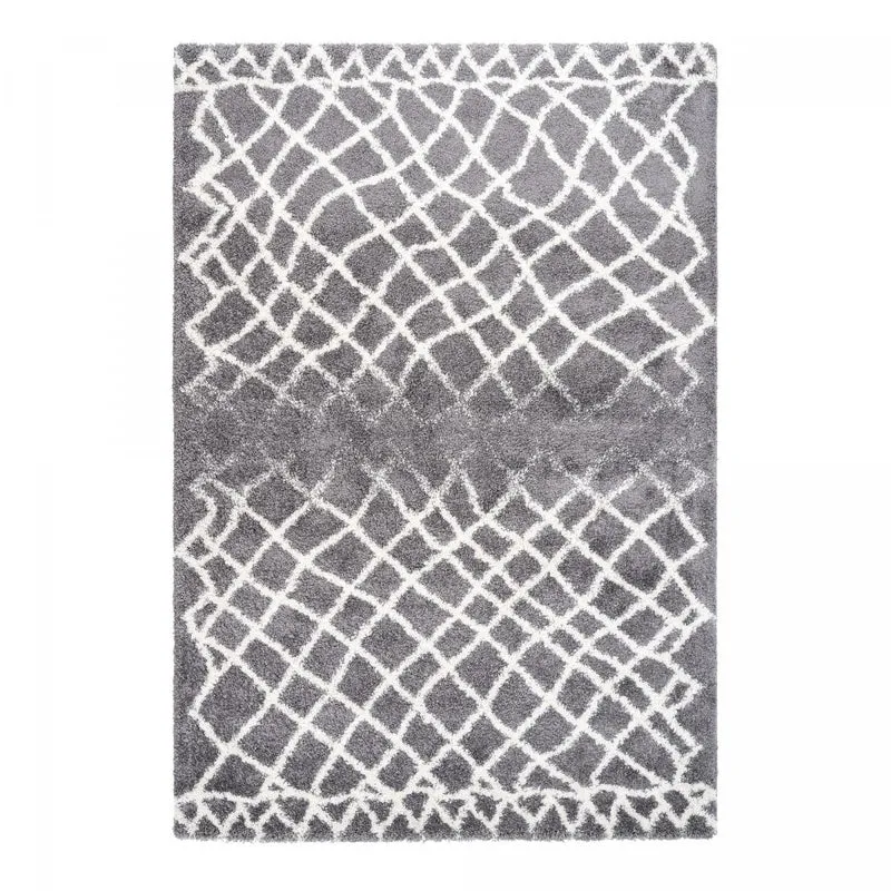 Tapis Shaggy Gris Manel 80x150 cm – Royaume du Tapis