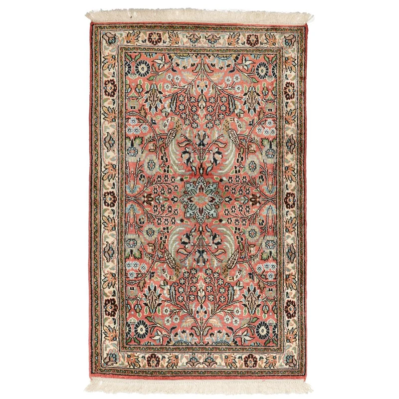 Tapis d'Orient Rose en Rayonne 75x120 cm – Royaume du Tapis