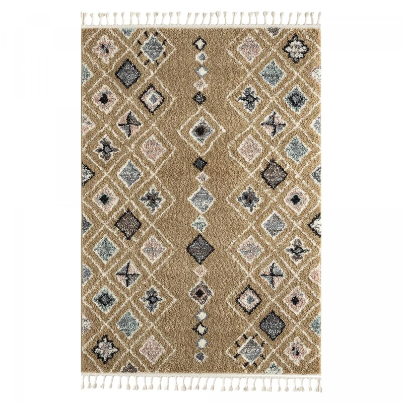 Tapis Style Berbère Jaune en Polypropylène 120x170 cm – Royaume du Tapis