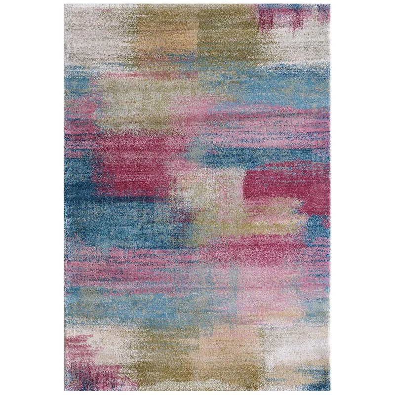 Tapis Multicolore Motif Clay 67x130 cm – Royaume du Tapis