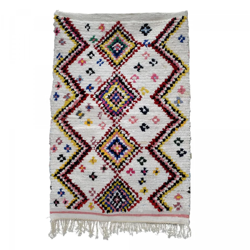 Tapis Boucharouite Marrakech Multicolore 100x145 cm – Royaume du Tapis