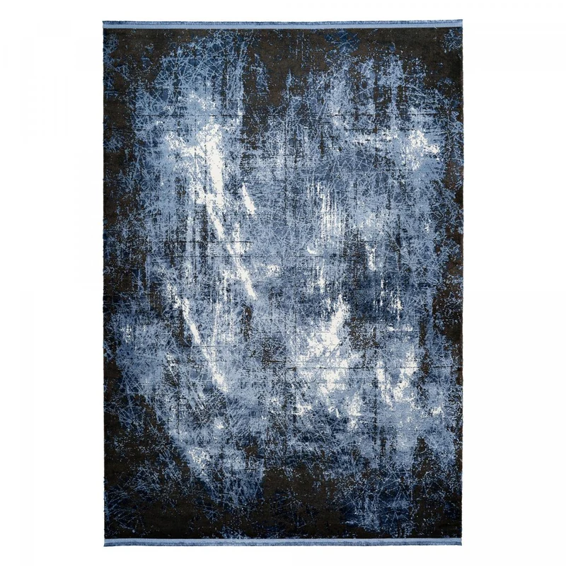 Tapis Bleu en Viscose 120x170 cm – Royaume du Tapis