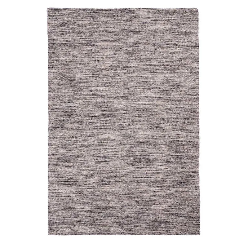 Tapis Kilim Gris Chindi en Coton 120x170 cm – Royaume du Tapis