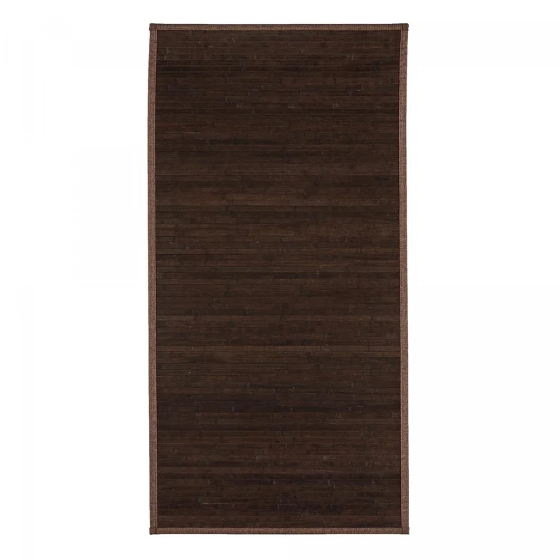 Tapis Kilim Marron en Bambou 160x230 cm – Royaume du Tapis