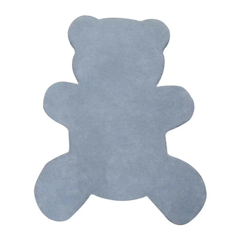 Tapis Enfant Bleu Forme Ours 80x100 cm – Royaume du Tapis