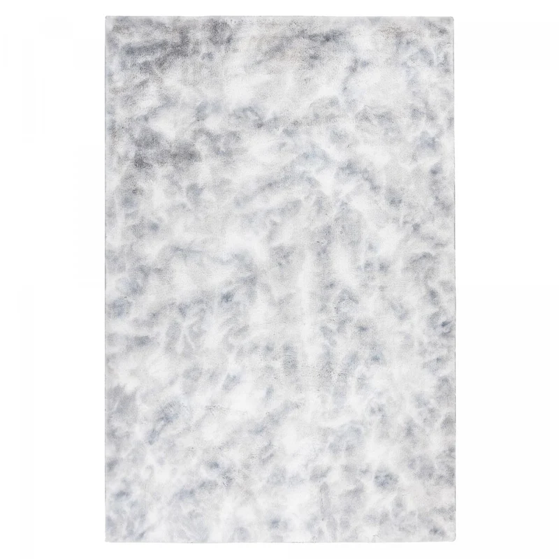 Tapis Shaggy Argent en Polyester 160x230 cm – Royaume du Tapis