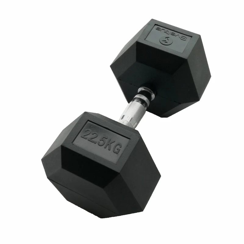 Haltère hexagonal caoutchouc 22,5Kg