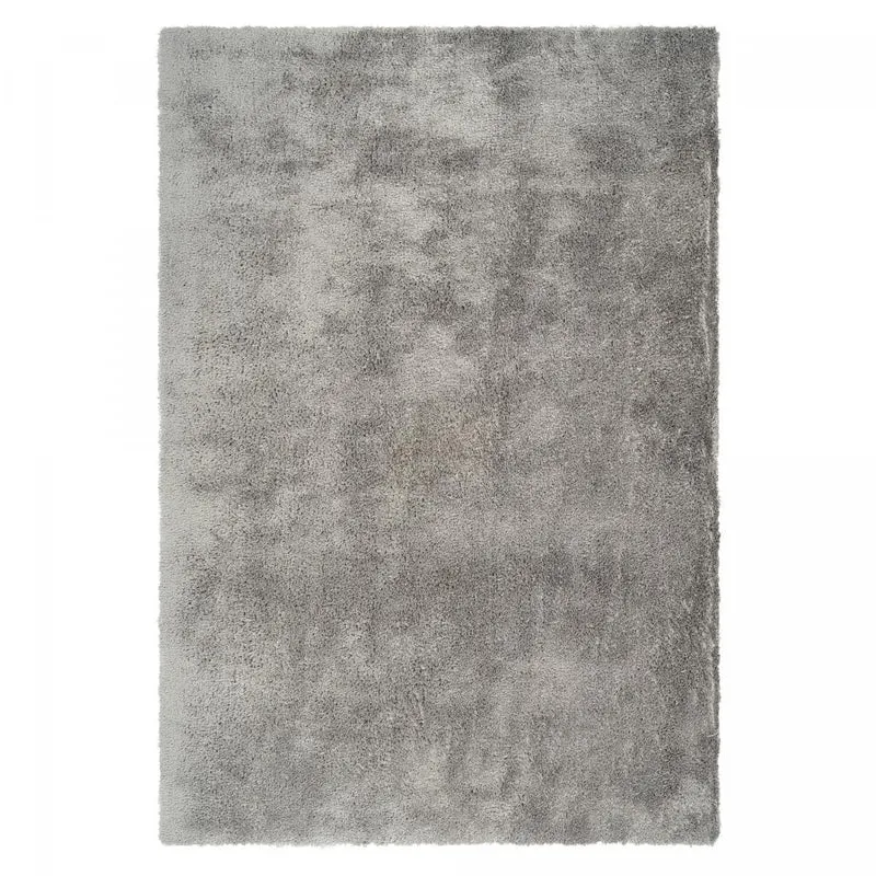 Tapis Shaggy Argent en Polyester 2 120x170 cm – Royaume du Tapis