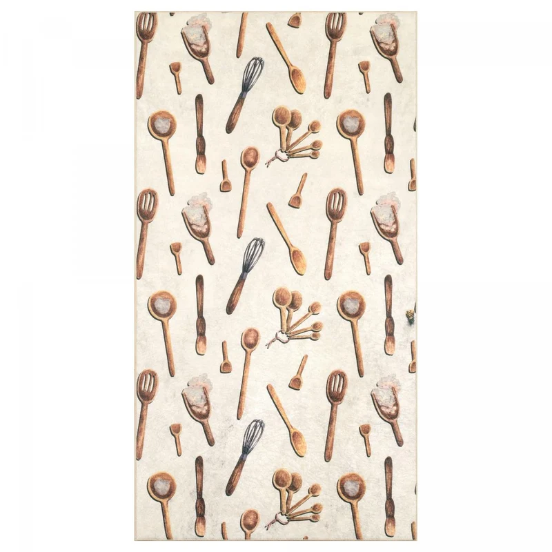 Tapis de Cuisine Beige Kilim Imprimé 4 80x150 cm – Royaume du Tapis