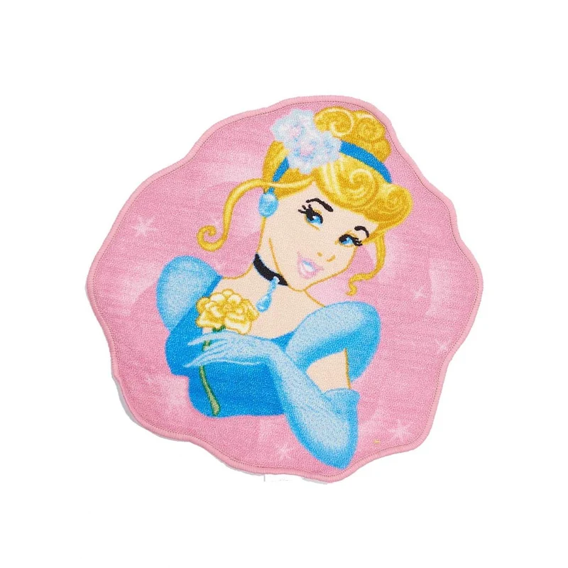 Tapis Enfant Rose Rond Cendrillon 67x67 cm – Royaume du Tapis