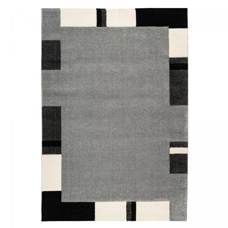 Tapis Argent en Polypropylène 2 120x170 cm – Royaume du Tapis