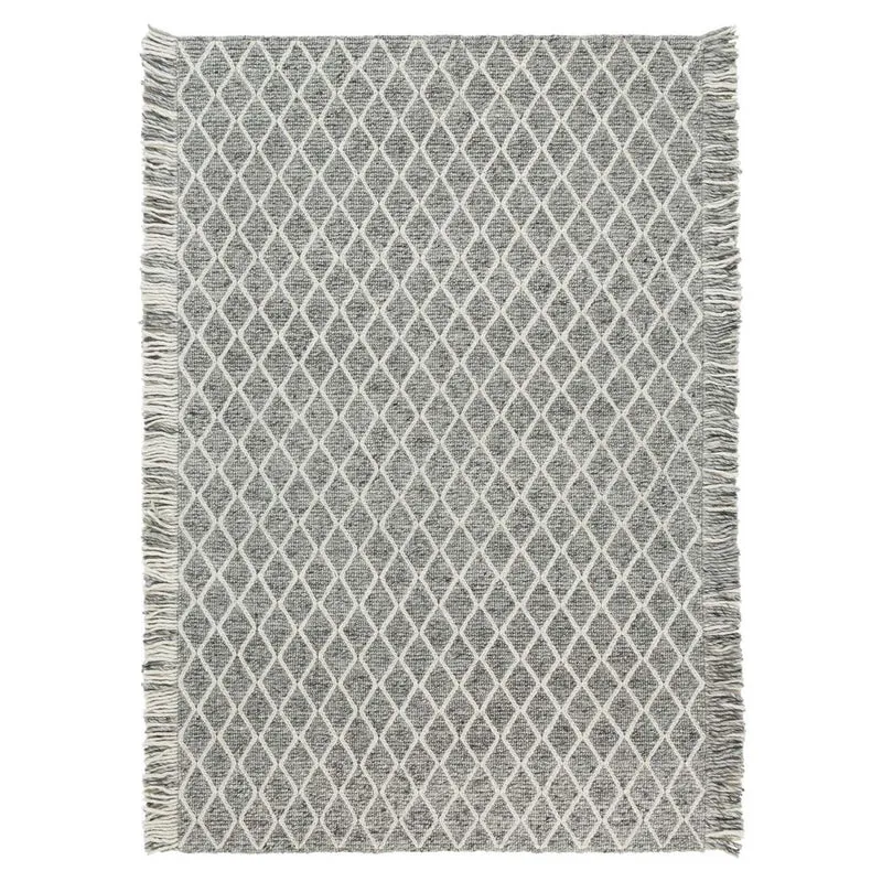 Tapis Kilim Gris Transform en Laine 140x200 cm – Royaume du Tapis